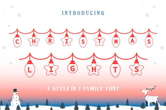 Bunting Christmas Light Font: A Festive Display Typeface Review