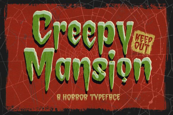 Creepy Mansion Font: Editorial Design for Dark Themes