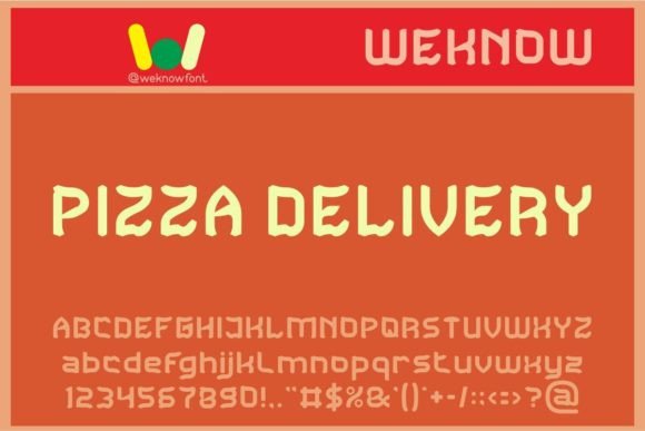 Pizza Delivery Font: A Playful Display Typeface for Web Design