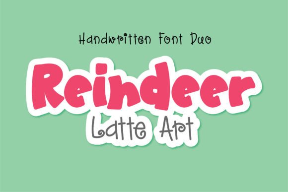 Reindeer Latte Art Font for Engaging Marketing Visuals